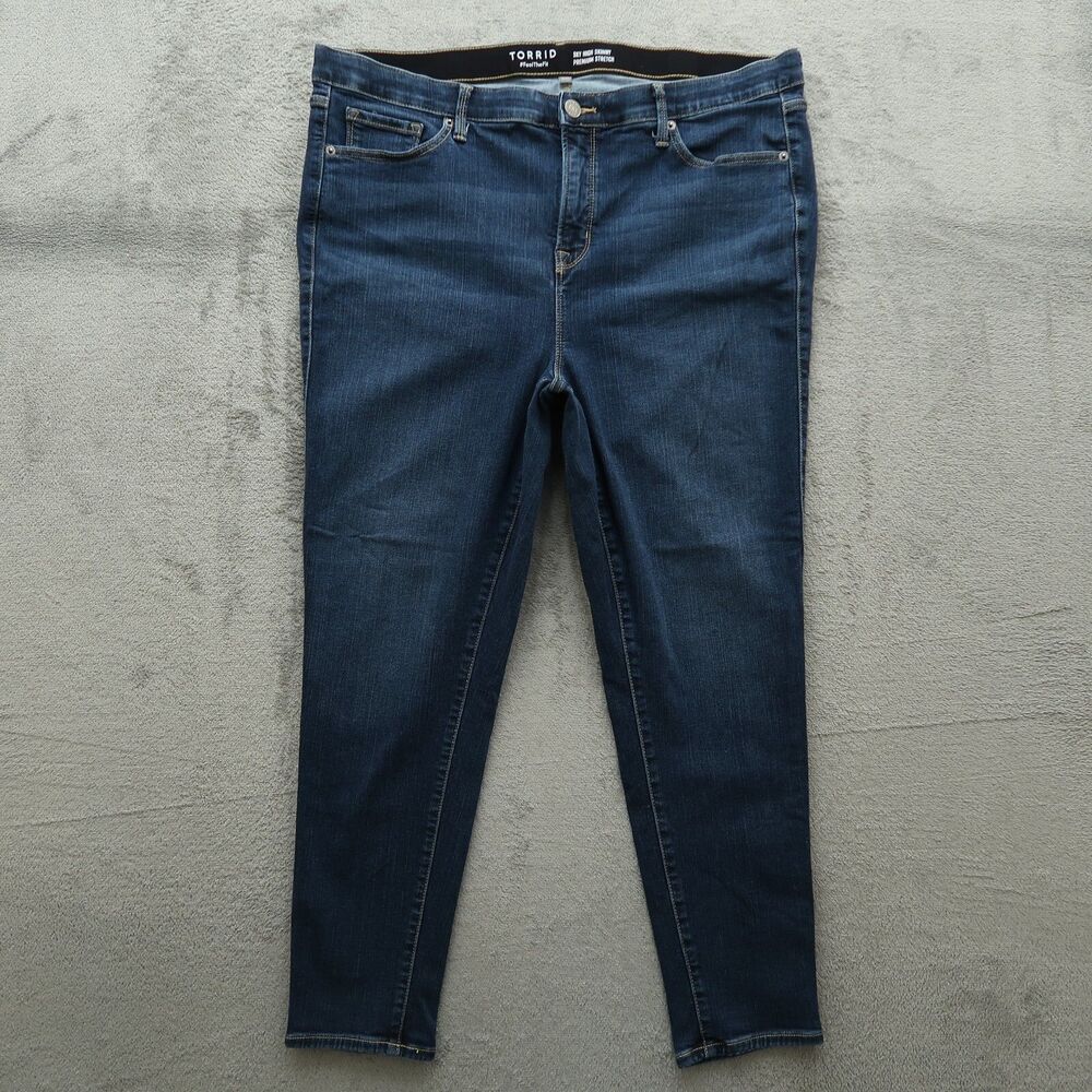 Torrid Jeans Women's Size 20R Blue Sky High-Rise Skinny Denim Pants 27" Inseam